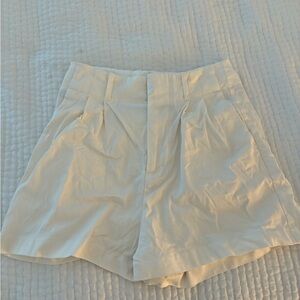 White High rise Shorts